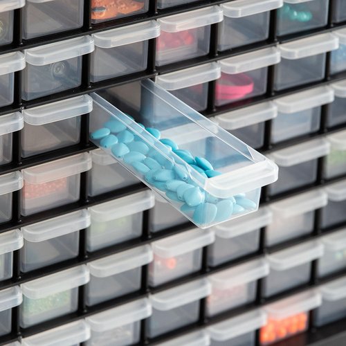 IRIS USA Small Parts Storage Cabinet - 64-Drawer Organizer for Hardware, Crafts & More | Black