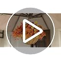 Fall Artificial Flower Baskets with Hanging Chains - 4-Color Autumn Decor Set
