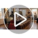 Christmas Train Decoration Set with Cardboard Locomotive, Lights & Table Runner