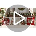 Christmas Pillow Covers Set of 4 20x20 Inches - Red White Farmhouse Holiday Decor Snowman Deer Joy Winter Throw Cushion Cases