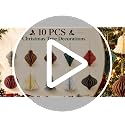 Draupnir 10-Piece 3D Honeycomb Christmas Tree Ornaments Hanging Decorations
