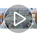 Queen Christmas Quilt Set with Tree Retro Bedding 3 Pieces - Forest Variation