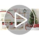 White Faux Fur Christmas Tree Skirt 48 Inch Silver Snowflakes Holiday Decor