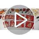 Christmas Kitchen Accessories Set - Red Gingerbread Man Variation, 12-Piece