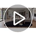 Amearea Black Oval Bedroom Rug 2.6 x 5.3 ft Non-Slip Memory Foam Bedside Mat