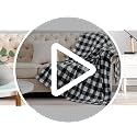 Christmas Fleece Throw Blanket for Couch & Bed - Red & Black Plaid 50x60