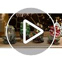 Christmas Snow Globe Flameless Candle with Spinning Glitter - Candy Color LED Tabletop Decor