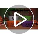 Halloween Galvanized Buckets Set - 4 Gallon Candy & Drink Buckets with Pumpkin Ghost Pattern - Orange & White, Variation: Pumpkin Ghost / Orange, White / 2