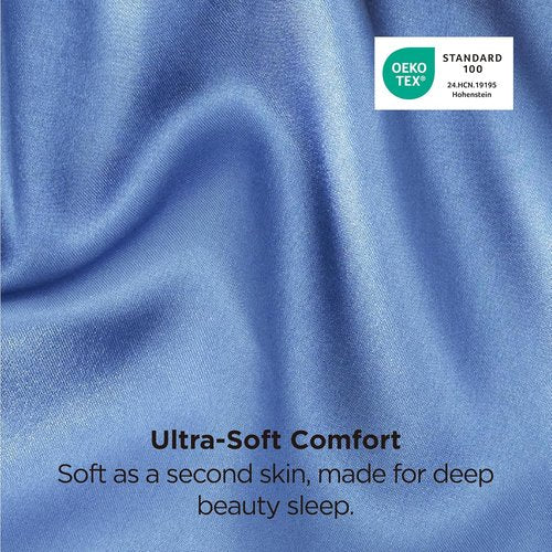 Bedsure Satin Pillowcase - Luxurious Silk-Like Feel | Standard Size 20x26 Inches, Sky Blue, 2 Pack