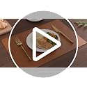 Homaxy Vinyl Heat Resistant Placemats Set of 6 - Reddish Brown