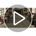 8' x 10' Brown Washable Non-Slip Low Pile Living Room Rug - Vintage Floral