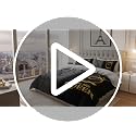 Queen Duvet Cover Set with Sun Moon Floral Mosaic - Celestial Microfiber Bedding