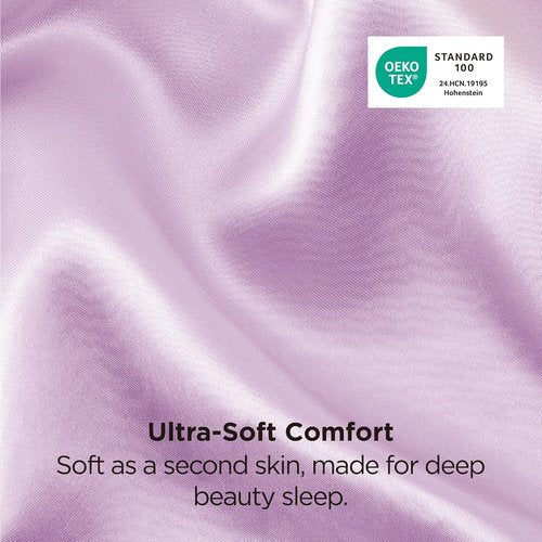 Bedsure Satin Pillowcases - Luxurious Queen Size Set of 2 | Soft Lavender with Envelope Closure, 20x30 Inches