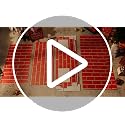 Fullhawl Christmas Cardboard Fireplace 3D Brick Backdrop - White
