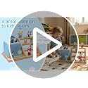 Natural 4-Tier Wooden Magnetic Tonies Shelf Organizer for Toniebox & Figures - Kid-Safe
