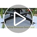 Black 35 Inch Rolling Christmas Tree Stand for Up to 12 FT Artificial Trees
