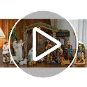 Fovths 7 Inch Lighted Nativity Stable Manger Figurine Set - 17 Pieces for Christmas Decor