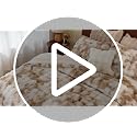 Beige Tie Dye Faux Fur Comforter Set Queen Thick Winter Bedding