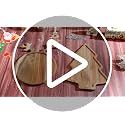 Umigy 2 Pcs Christmas Reindeer and Tree Charcuterie Boards - Acacia Wood