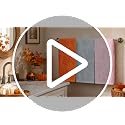 Rust Orange Pumpkin Fall Hand Towels Set - 100% Cotton, 3 Pack
