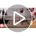 Christmas Dish Drying Mat Gingerbread Candy Cane 12x20 Inch - Holiday Kitchen Decor