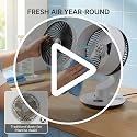 Black Desk Fan for Bedroom Air Circulator, Battery Powered Cordless Fan