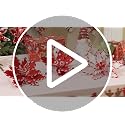 Gingerbread Poinsettia Christmas Picks - 12 Pack, Handmade Holiday Flowers
