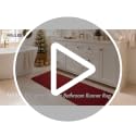 MIULEE Burgundy Red Waffle Bathroom Runner Rug 24x60 Inches Non-Slip Bath Mat
