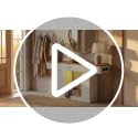 Modern 47-inch Entryway Console Table with Charging Station and LED Lights