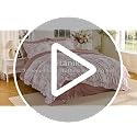 Pink Floral Twin Comforter Set with Ruffle Bedding - 7 Pieces