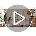 6-Piece Boho Wall Decor Set with Macrame Shelves and Fake Plants