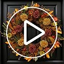 Autumn Orange Hydrangea Wreath - 22-Inch Fall Front Door Decor with Pumpkins & Berry Accents