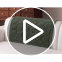 24x20 Inch Waterproof Sofa Arm Covers Set - Green, Anti-Slip Couch Protector
