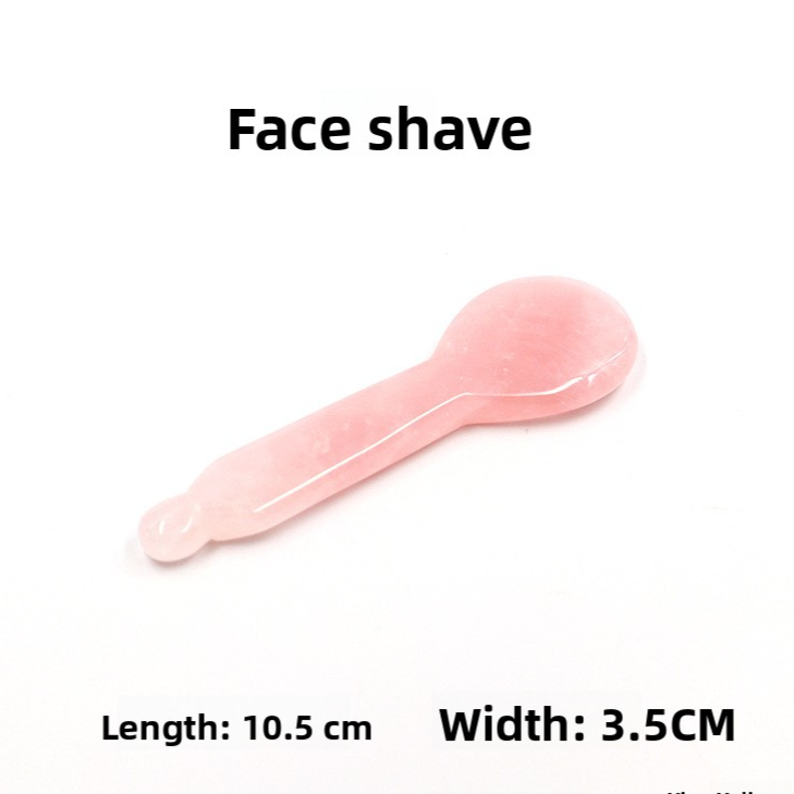 Rose Quartz Jade Facial Body Massage Scraping Stones
