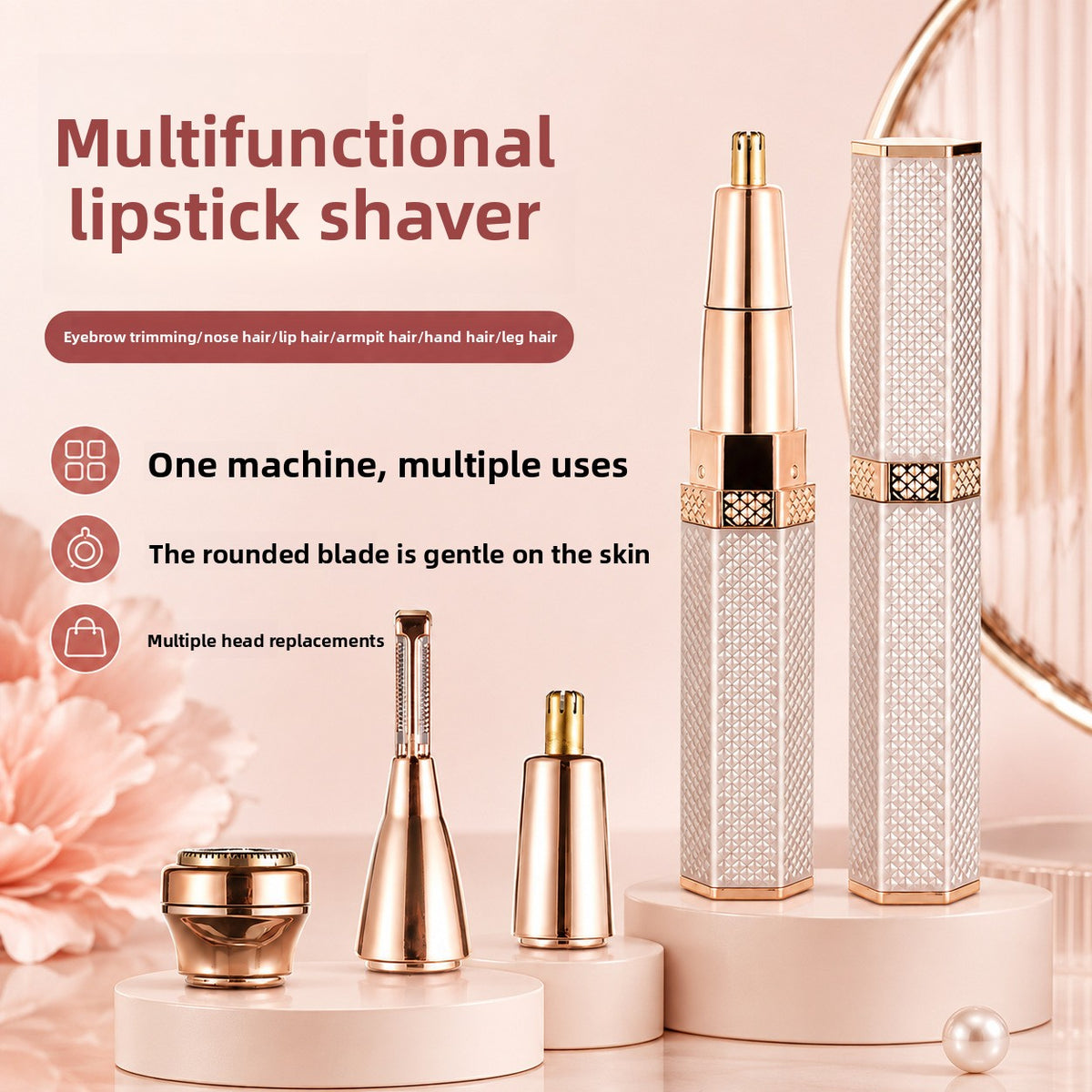 Multifunctional USB Rechargeable Facial Hair Trimmer
