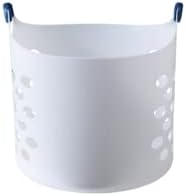 Rubbermaid Flex N Carry Laundry Basket - 1.5 Bushel Capacity, Durable & Portable, White