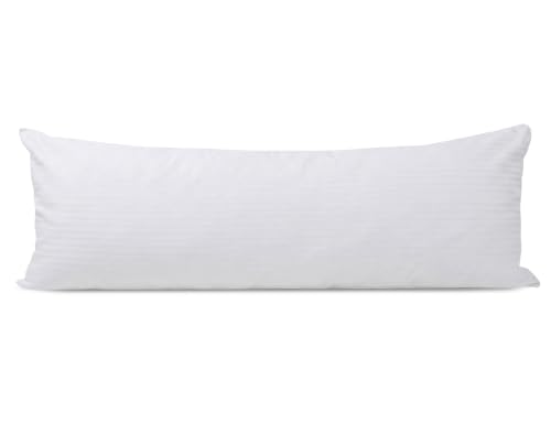 100% Cotton Pillow Protectors with Zipper - 1 Pack, Body Size, Hotel-Grade