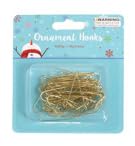 Mini Ornament Hooks for Christmas Tree - 1.5 Inch Gold, 100 Pieces