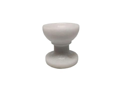 White Marble Diya Oil Lamp Set - Handcarved Indian Pooja Decor, Pack of 2