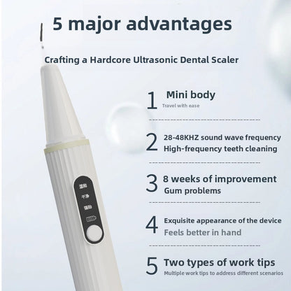 Ultrasonic Electric Tooth Cleaner Portable Dental Calculus Remover