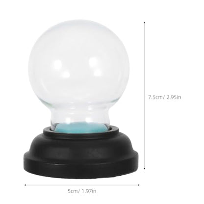 Set of 2 Empty Glass Snow Globes with Resin Bases for DIY Craft Projects