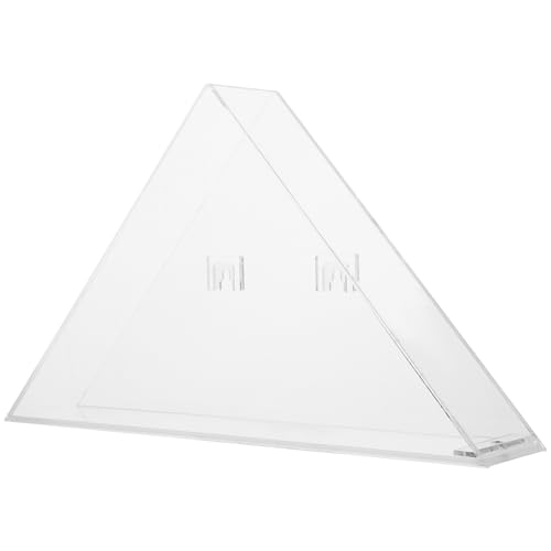 Acrylic Triangle Flag Display Case with Protective Cover Wall Mount