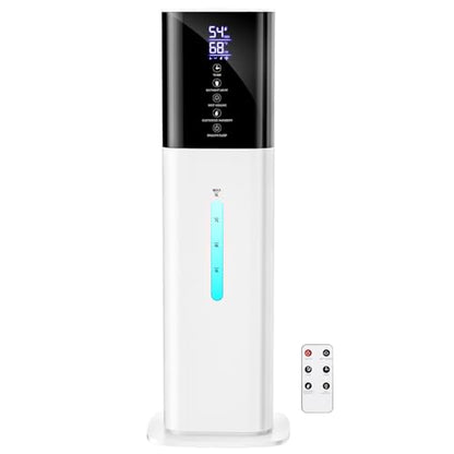 White Large Room Humidifier 8L with Night Light & Timer - Quiet Cool Mist