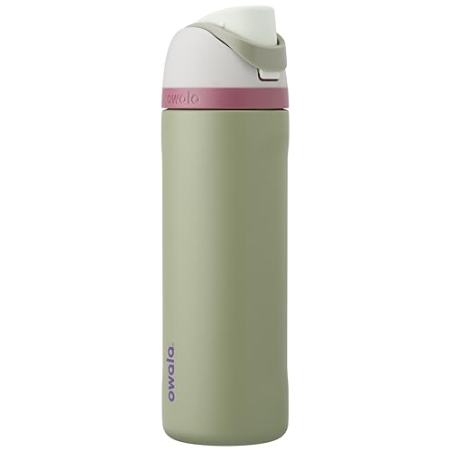 Owala FreeSip Stainless Steel Water Bottle 24 oz - Grey & Green Neo Sage, Multi Size