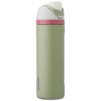 Owala FreeSip Stainless Steel Water Bottle 24 oz - Grey & Green Neo Sage, Multi Size