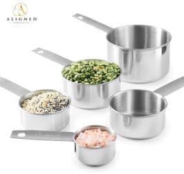 Premium No Rust Stainless Steel Measuring Cups & Spoons Set - 10-Piece Kitchen Gadgets with Engraved Measurements