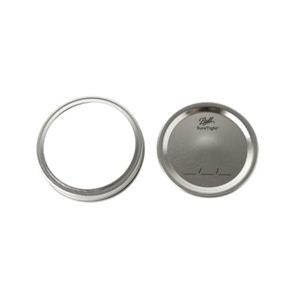 Ball - 16oz Wide Mouth Jars with Lids & Bands 12 Pack Jars, Large Glass Mason Jar for Food Storage with airtight Lid, 0.125 Gallon Glass Jar with Lid and Bands, Set of 12