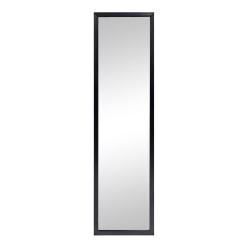 Full Length Door Mirror 13.8" x 0.4" Black Rectangular Wall Mirror for Bedroom