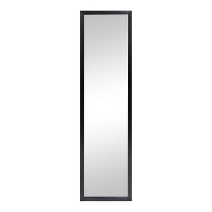 Full Length Door Mirror 13.8" x 0.4" Black Rectangular Wall Mirror for Bedroom