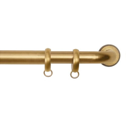 Gold C-Shaped Iron Curtain Rings with Eyelets - 10 Pack, Burnished Brass